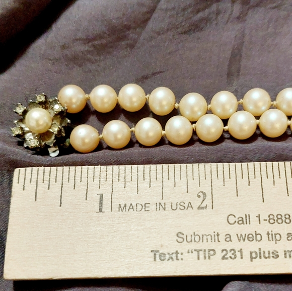 Vintage Pearl Sterling Matinee Necklace - Picture 6 of 6
